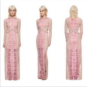 Self Portrait Blush Payne Cut Out Maxi Dress